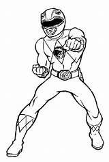 Coloring Superhero Pages Color Kids Power Ranger Rangers Red sketch template