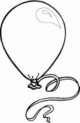 Balloons Coloring Birthday Pages Balloon Outline Popular sketch template