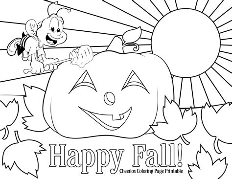 preschool coloring pages happy fall printables home decor decals