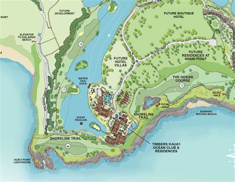 timbers kauai map discover  hokuala kauai golf resort