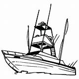 Boat Fishing Coloring Pages Drawing Color Line Yacht Recreational Clip Sport Boats Clipart Printable Play Kids Motor Row Template Speed sketch template