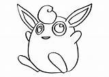 Colorare Wigglytuff Pokémon sketch template