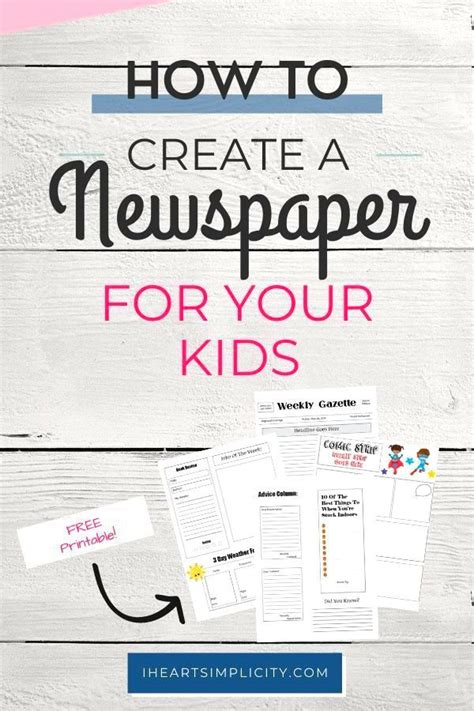 create  newspaper  kids  heart simplicity newspaper