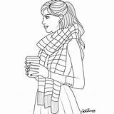 Coloring Pages Cute Book Scarf People Barbie Choose Board Sneakpeek Long sketch template