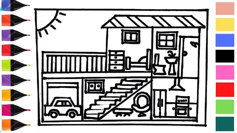 house coloring pages coloring pages  house kids coloring pages