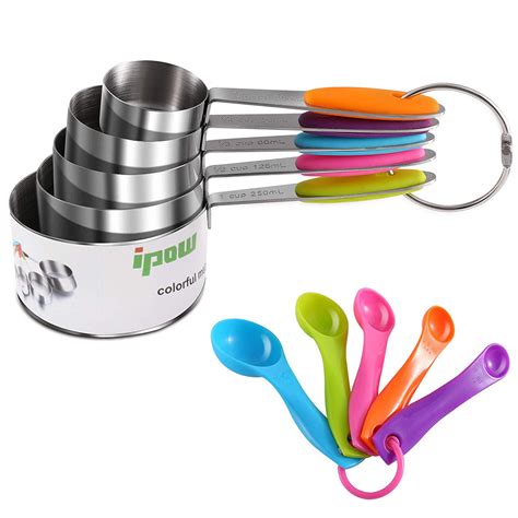 ipow measuring cups  measuring spoon set pcs stainless steel