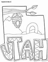 Utah Coloring Pages State Zion Park National Book Kids Doodle Doodles Draw States Popular Printables Comments Alley Stamp Coloringhome sketch template