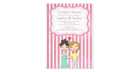 lesbian couple shower invitation zazzle