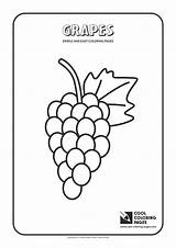 Coloring Pages Grapes Simple Grape Easy Cool Template Preschool Sheet Toddlers Apple Fruit Templates Letter Zapisano sketch template