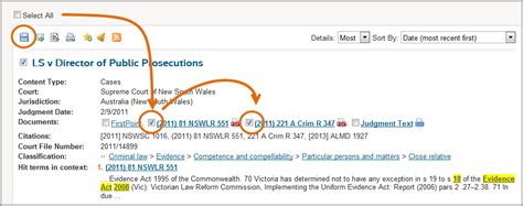 westlaw au tip   save documents   folder   search results list thomson reuters