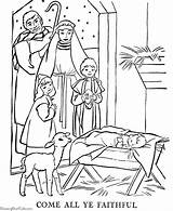 Coloring Pages Christmas Nativity Printable Story Kids Christian Advent Color Printables Spanish Children Template Jesus Holiday Popular Print Gif Coloringhome sketch template