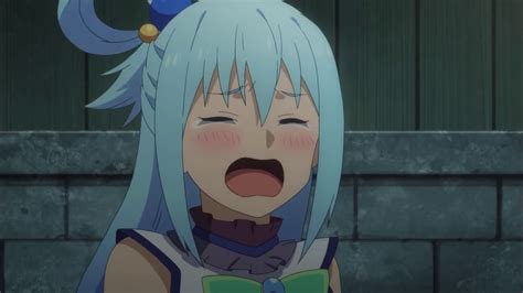 megumin konosuba aqua crying