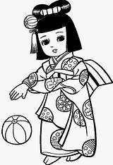 Colorir Japonesas Meninas Japonesa Japoneses Imprimir Kimono Bonecas Nacionalidades Japonês Menininhas Boneca Colorido Geisha sketch template