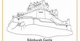 Edinburgh Castle Colouring Coloring sketch template