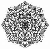 Coloring Pages Flower Intricate Mandala Printable Advanced Adults Mandalas Color Hard Detailed Difficult Print Adult Abstract Flowers Online Fun Pattern sketch template