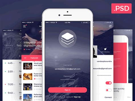 mobile ui kits  ios android