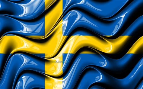 Download Wallpapers Swedish Flag 4k Europe National Symbols Flag Of