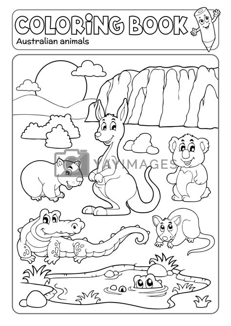 coloring book  australian animals  clairev vectors