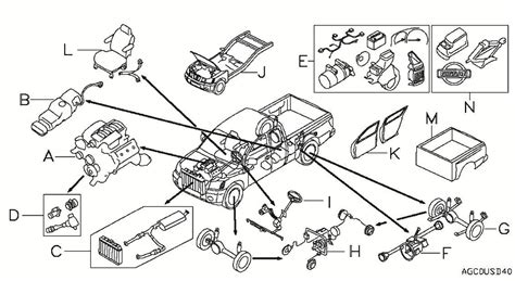 nissan frontier tailgate parts diagram