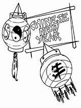 Year Chinese Coloring Pages Printable sketch template