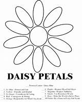 Petal Coloring Daisy Rose Pages Getcolorings Getdrawings sketch template