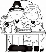 Thanksgiving Coloring Feast Freecraftz Pilgrims sketch template