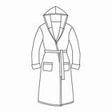Robe Drawing Sketch Robes Bathrobe Hooded Paintingvalley Sherpa Fleece Wrap Warm sketch template