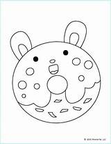 Coloring Donut Mombrite Bear sketch template