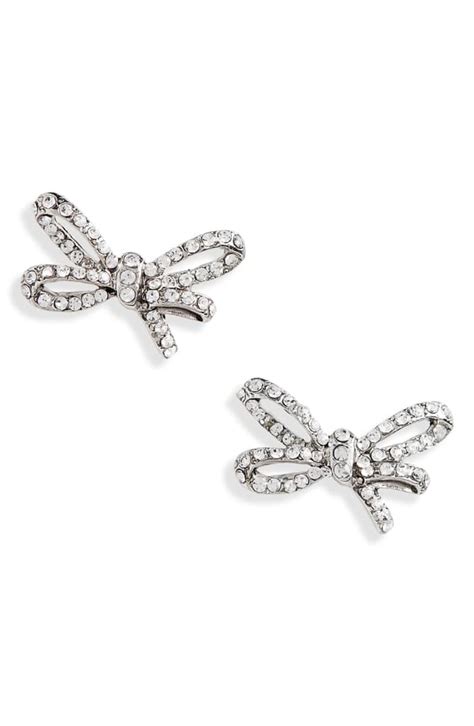 oscar de la renta crystal mini bow earrings luxury stocking stuffers
