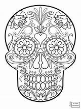 Mandala Skull Coloring Pages Sugar Getcolorings Printable Fascinating sketch template