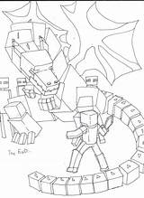 Dragon Ender Minecraft Pages Coloring Drawing Getdrawings sketch template