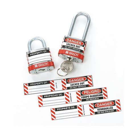 labels  steel padlocks lockout tagout shop