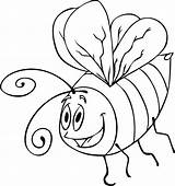 Bee Bumble Coloring Printable Pages Kids Bumblebee Cartoon Template Outline Colouring Honey Draw Clipart Drawing Cliparts Insects Line Drawings Library sketch template