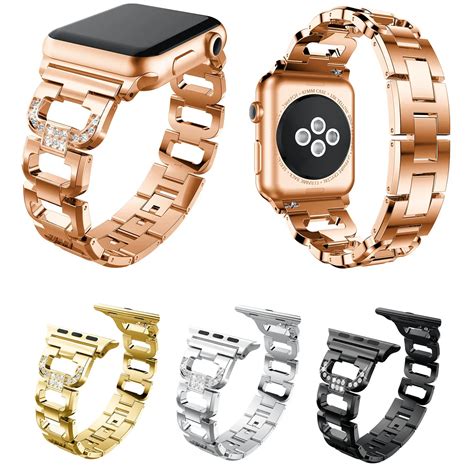 women  band  apple  bands mm mm mm mm diamond stainless steel strap