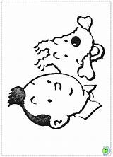 Dinokids Coloring Tintin Close sketch template