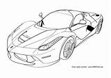 Coloring Stingray Ferrari Rennwagen Kostenlos Laferrari sketch template