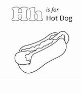 Coloring Hot Dog Burger Pages Kids sketch template