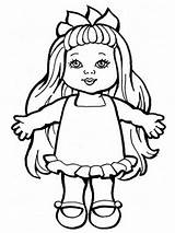 Puppe Ausmalbild Doll sketch template