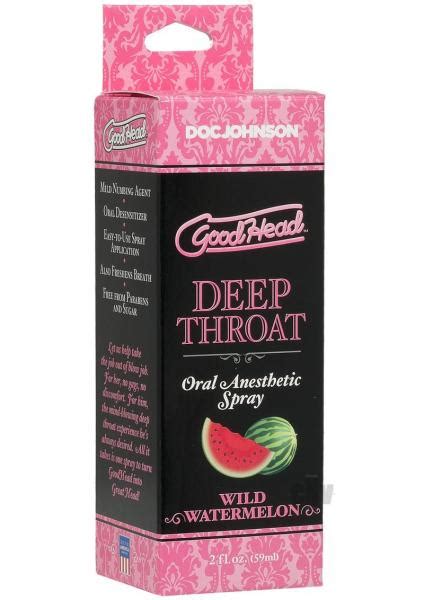 goodhead deep throat spray wild watermelon 2oz on literotica