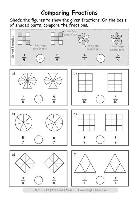 maths worksheets grade  fractions keypractice workbooks