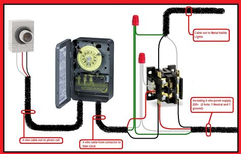 photocell lighting contactor wiring diagram elec eng world