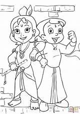 Bheem Krishna Chhota Coloring Pages Outline Chota Colouring Drawing Hanuman Cartoon Kids Drawings Printable Easy Baby Cartoons Characters Supercoloring Super sketch template