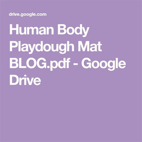 human body playdough mat blogpdf google drive cuerpo humano
