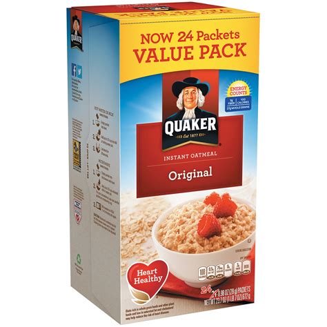 quaker instant oatmeal original  pack  packets walmartcom