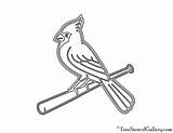 Cardinals Louis St Stencil Logo Mlb sketch template