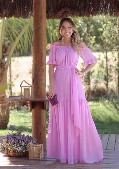 vestido longo rosa claro stunningdresses in 2019