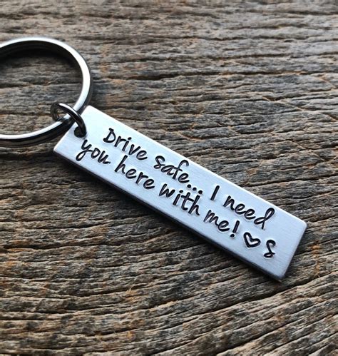 drive safe       customizable hand stamped etsy