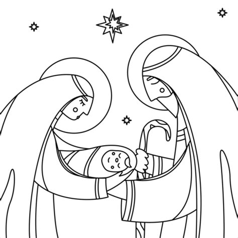 christmas nativity coloring page  printable coloring pages