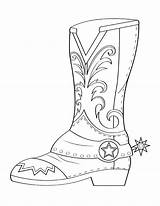 Cowboy Cowboystiefel Museprintables Malvorlage sketch template