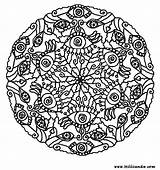 Coloring Milliande Pages Mandala Faces sketch template